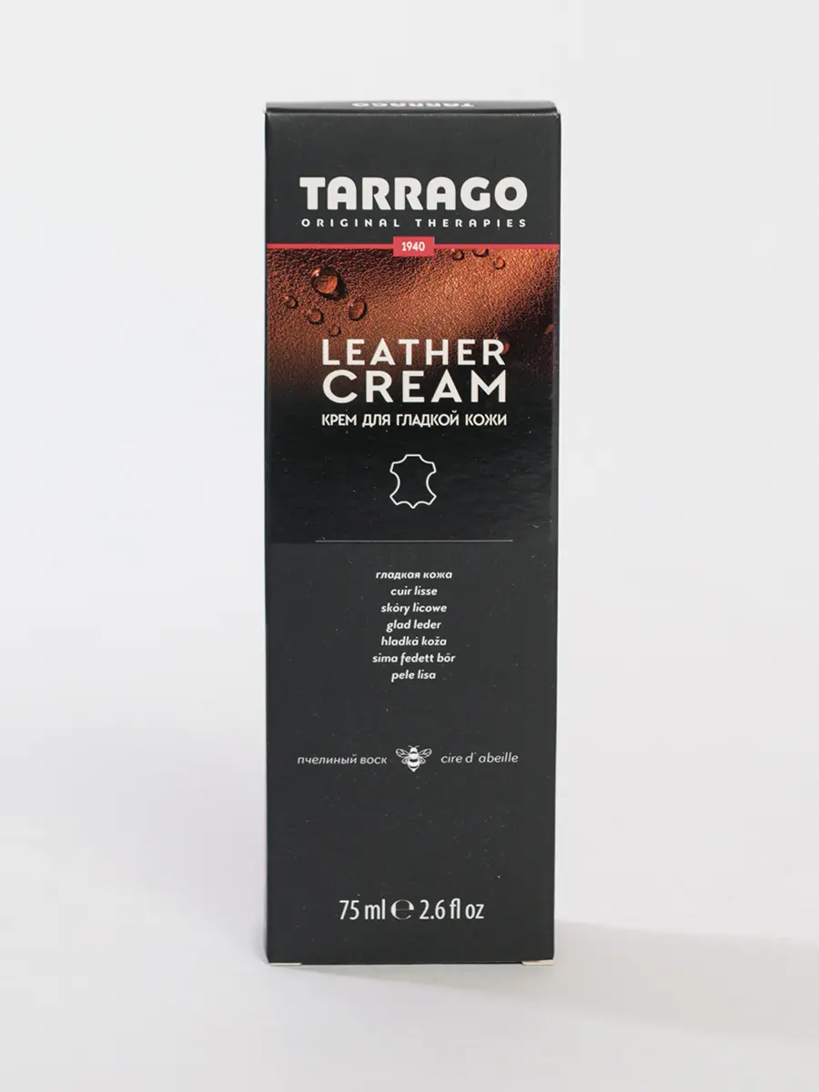 Крем-тюбик с губкой Leather Cream, черный